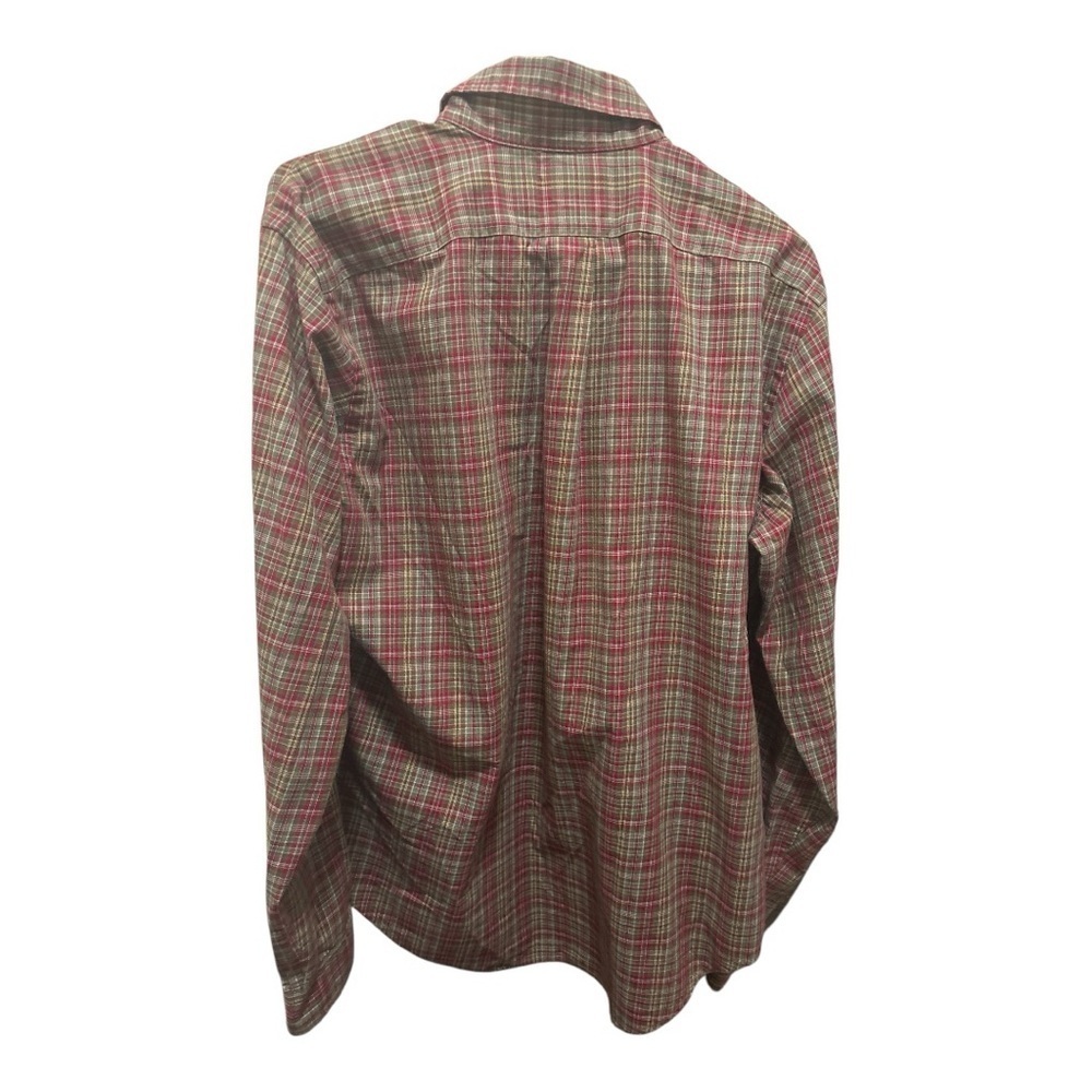 Men's Red and Green Plaid Shirt - Picture 2 of 3